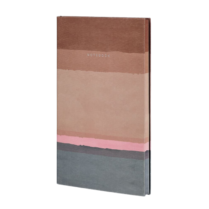 Блокнот "Stripes rust", А5, 96 листов, линейка, коричневый, срез разноцветный - 3