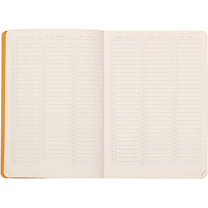 Еженедельник недатированный Clairefontaine Rhodia "Rhodiarama Perpetual", 148x210 мм, 128 страниц, черный - 4