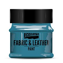 Краска для текстиля "Pentart Fabric & Leather paint", 50 мл, бирюзовый