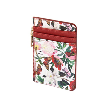 Футляр для визитных и кредитных карт "Flora. Пионы", белый, красный