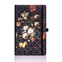 Блокнот "Vintage Tulip", А5, 96 листов, линейка, черный