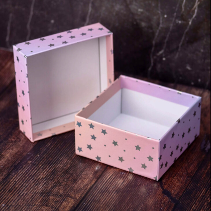 Коробка подарочная "Starry sky pink", 19х19х9.5 см, картон - 3