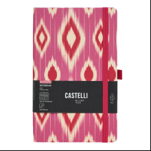 Блокнот "Ikat candy cherry", А5, 96 листов, линейка, розовый, красный