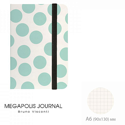 Блокнот "Megapolis Journal. Dots", A6, 100 листов, клетка, мятный - 5