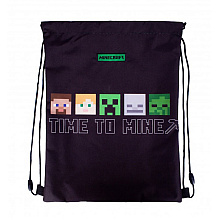 Мешок для обуви "Minecraft Alex&Steve", 33x44 см, черный