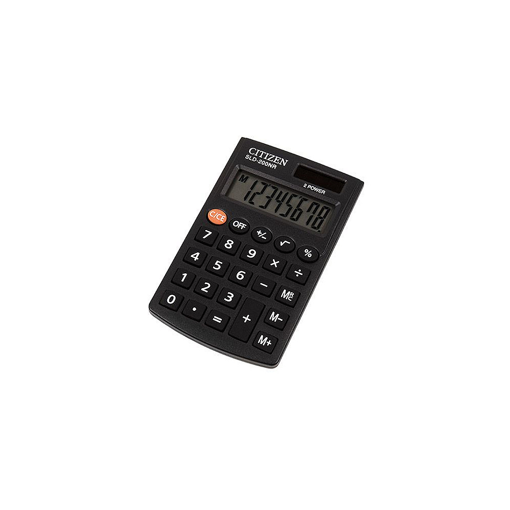 Калькулятор карманный Citizen "SLD-200NR", 8-разрядный, черный