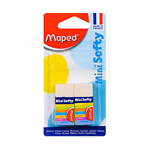 Ластик Maped "Softy", 2 шт, белый, блистер, (029839)