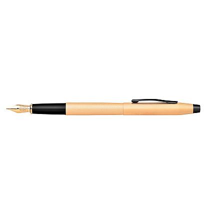 Ручка перьевая Cross "Classic Century Brushed Rose-Gold PVD", F, розовое золото, черный, патрон черный - 2