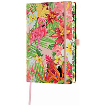 Блокнот "Eden Flamingo", А5, 96 листов, линейка, разноцветный