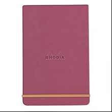 Блокнот "Rhodiarama Webnotepad" на резинке, A5, 96 листов, линейка, розовое дерево
