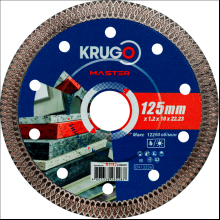Круг алмазный по керамике Krugo Master, 125х22.23 мм, ультратонкий