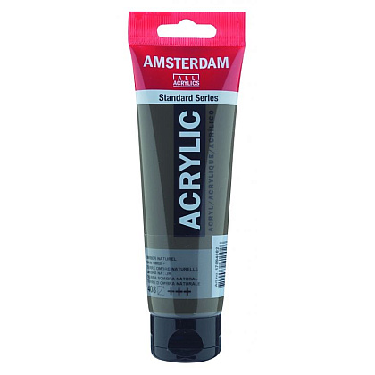 Краски акриловые "Amsterdam", 408 умбра натуральная, 120 мл, туба