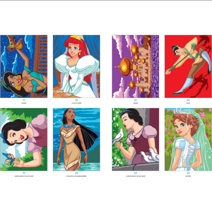 Раскраска по номерам на французском языке "Coloriages mystères Disney Collector - Princesses" - 4