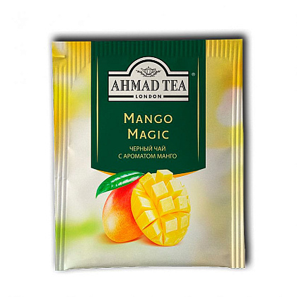 Чай "Ahmad Tea Mango Magic", 25 пакетиков x1.5 гр, черный, с ароматом манго - 3