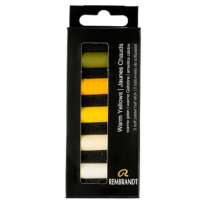 Набор мягкой пастели "Rembrandt Half Pastel", 5 цветов, теплые желтые