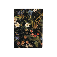 Блокнот "Flora. Лесные ягоды", A6, 250 листов, нелинейный, склейка сверху, черный, зеленый