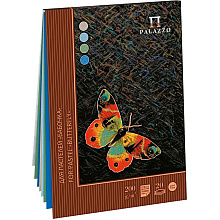 Планшет для пастелей «Бабочки», А2, 200 г/м2, 20 листов, 4 цвета