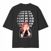 Футболка унисекс оверсайз "I love my job", XS-S, хлопок, черный - 2