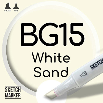 Маркер художественный "Brushmarker", двухсторонний, BG15 белый песок - 2