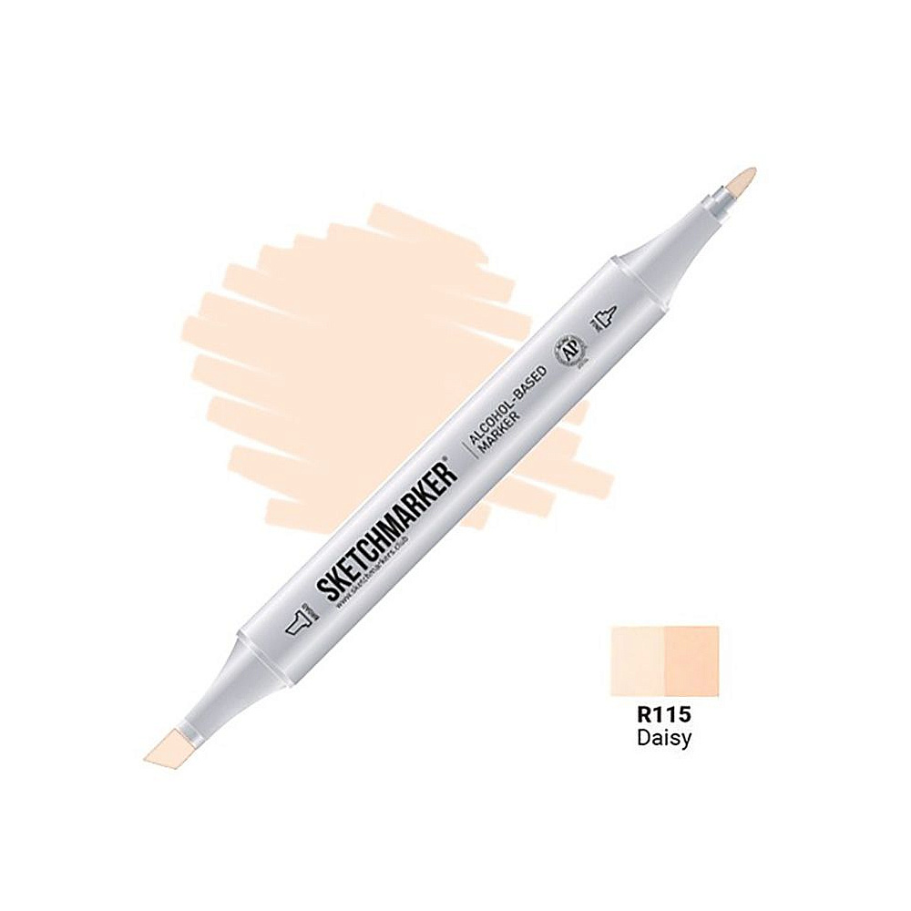 Маркер перманентный двусторонний "Sketchmarker", R115 маргаритка