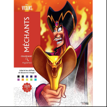 Раскраска по номерам на французском языке "Coloriages mystères Disney - Méchants"