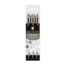Набор ручек капиллярных "Sakura Pigma Micron", 3 шт