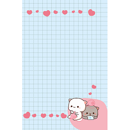 Блокнот "Kawaii Love", 10х15 см, 24 листа, в клетку, сиреневый - 3