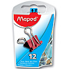 Зажим для бумаг Maped, 15 мм, 12 шт, ассорти - 2