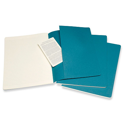 Блокнот "Cahier Journal Xlarge", А4, 190x250 мм, 60 листов, 3 шт, голубой - 4