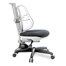 Кресло детское Comf-Pro С3 317 Chair, пластик, ткань, белый, черный, пластик, корпус черный, серый, с чехлом салатовым