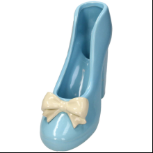 Кашпо "Shoe", фаянс, голубой, белый