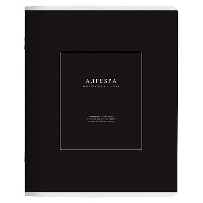 Тетрадь "Notes 2 алгебра", А5, 48 листов, клетка, черный