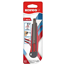 Нож для бумаги "Kores", малый, усиленный, 0,9 см