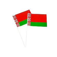 Флажок бумажный "Республика Беларусь", 10х20 см, с палочкой