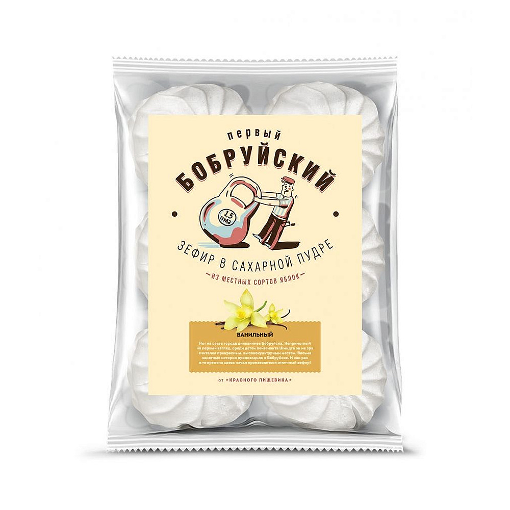 Зефир "Первый Бобруйский" бело-розовый, 250 г - 2