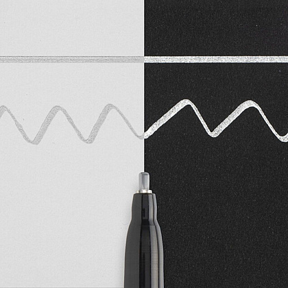 Маркер для каллиграфии "Pen-Touch", серебряный - 2