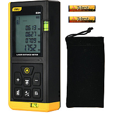 Дальномер лазерный Deli YS EDL4169, 80 м, желтый, черный
