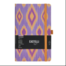 Блокнот "Ikat lilac sand", А5, 96 листов, линейка, фиолетовый, оранжевый