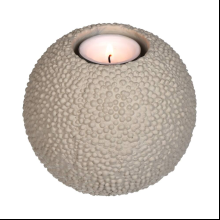 Подсвечник "Candle Holder Ivory", бетон, слоновая кость