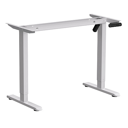 Стол с электроприводом WellDesk Basic 1200x675х18 белый/дуб стирлинг (9191460+9197777) - 2