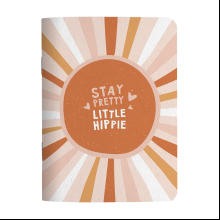 Блокнот "Hippie солнце", А6, 32 листа, в клетку, разноцветный