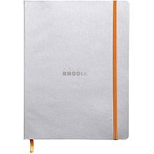 Блокнот Clairefontaine Rhodia "Rhodiarama", A5+, 80 листов, линейка, серебряный