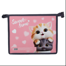 Папка для тетрадей "Cute cats",  А5, розовый, черный