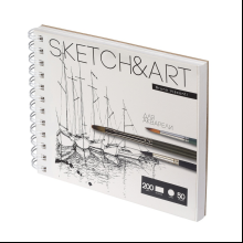 Скетчбук "Sketch&Art", 18х15.5 см, 200 г/м2, 50 листов, на спирали 