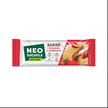 Вафли с жировой начинкой "Neo-botanica NATURA", с йогуртом и клубникой, 25 г