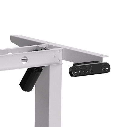 Стол с электроприводом WellDesk Basic 1300x675х18 белый/сосна аланд полярная (9191460+9072455) - 3