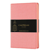 Блокнот Castelli Milano "Harris Petal Rose", A6, 96 листов, линованный, розовый