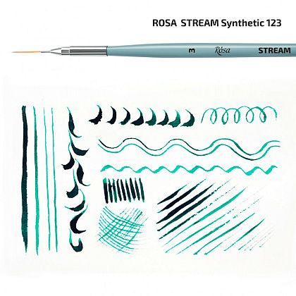 Кисть "ROSA Stream 123/3", синтетика, круглая, лайнер, №3 - 3