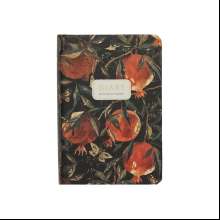 Ежедневник недатированный "Flora. Гранат", А7, 416 страниц, черный, красный
