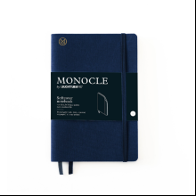Блокнот "Leuchtturm1917. Monocle", B6+, 128 страниц, в точку, на резинке, синий